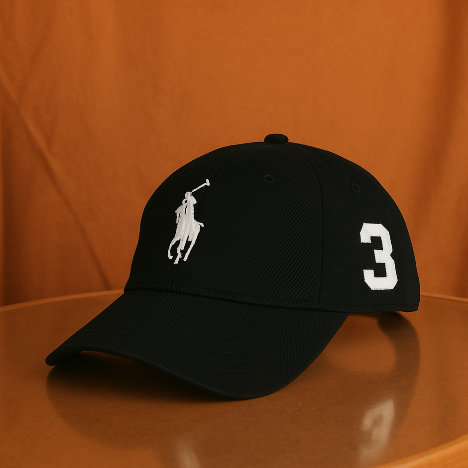 Polo Style Baseball Cap (Black)