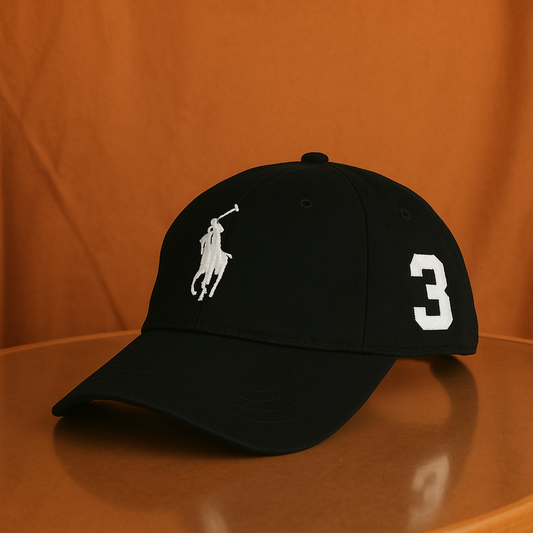 Polo Style Baseball Cap (Black)