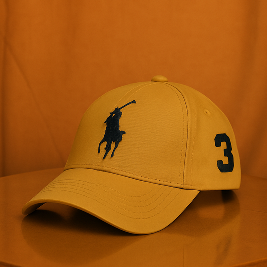 Polo Style Baseball Cap (MUSTARD)
