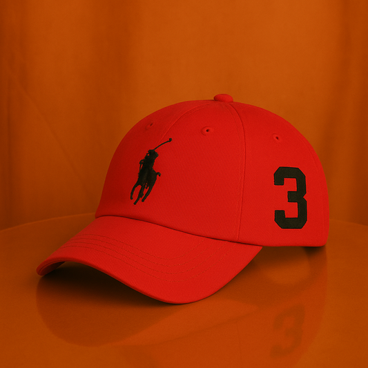 Polo Style Baseball Cap (red)